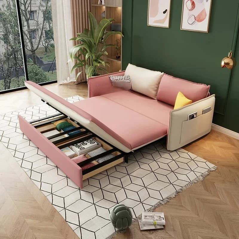 YY-color matching sofa bed folding dual-purpose small apartment living room multi-functional pull-out folding bed combing