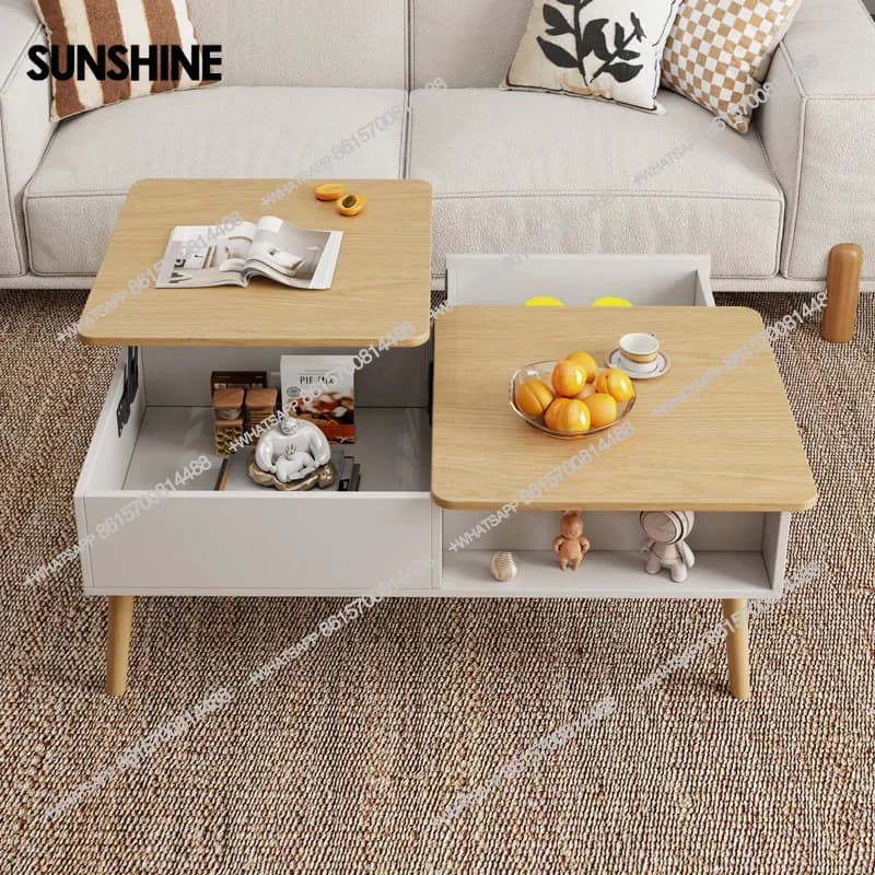 MDesign Luxury Style Side Table Storage Modern Coffee Tables Aesthetic Creative Mesas De Centro Para Sala Living Room Furniture
