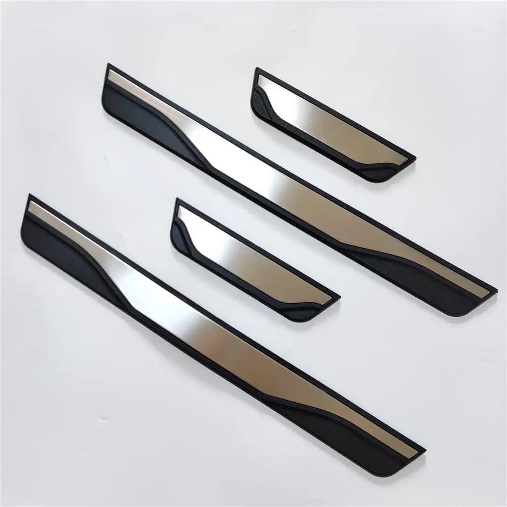 For Hyundai Solaris Accent 2010-2021 2022 2023 2024 Door Sill Scuff Plate Trim Sticker Interior Kick Pedal Protector Car Styling