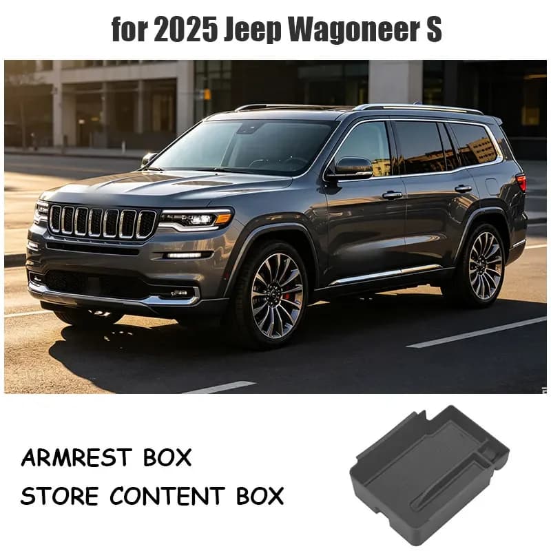 for 2025 Jeep Wagoneer S armrest box storage box car storage box car interior storage box
