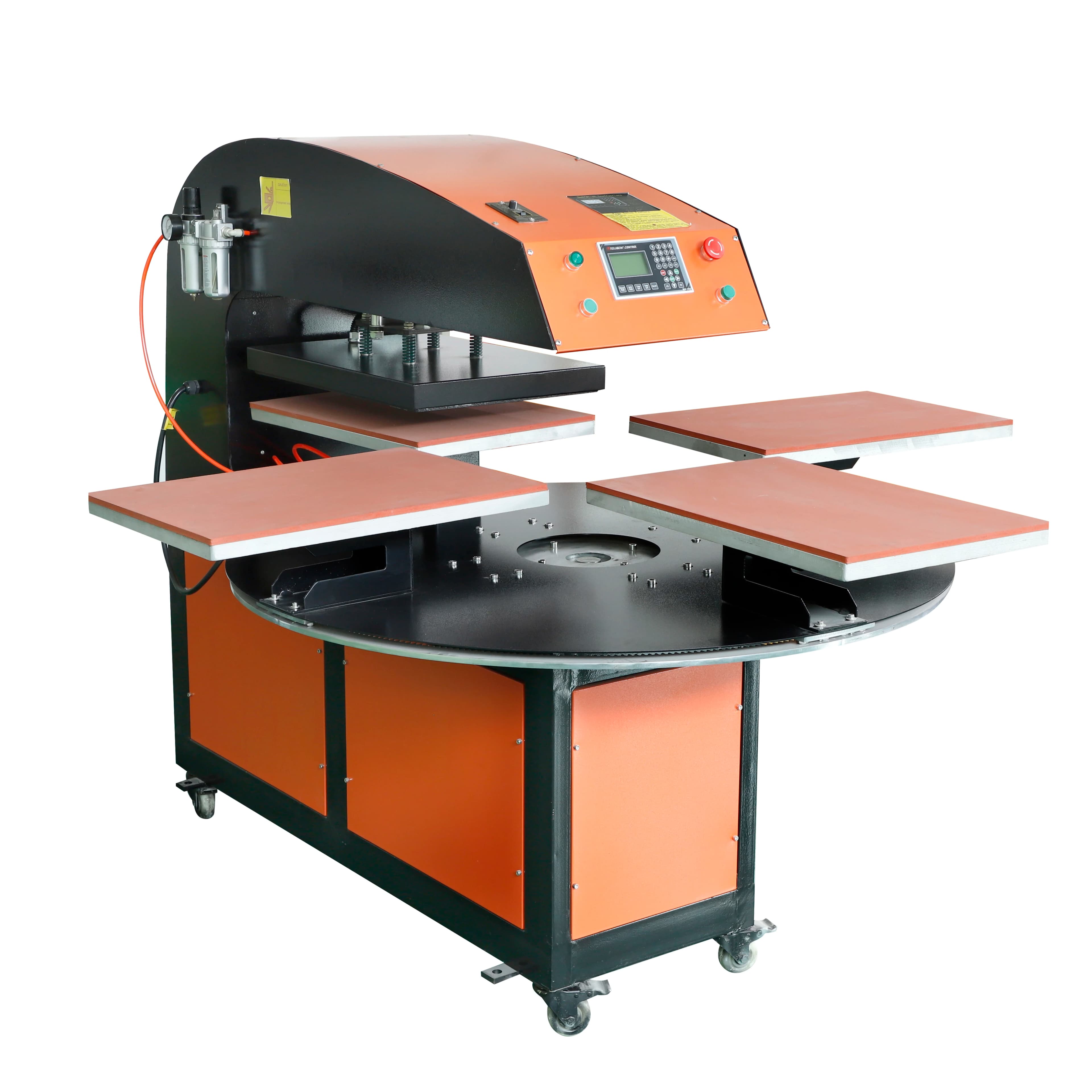 Multi Function High Quality Efficiency Cheap Automatic Four Station T Shirt Printing Heat Press Machine