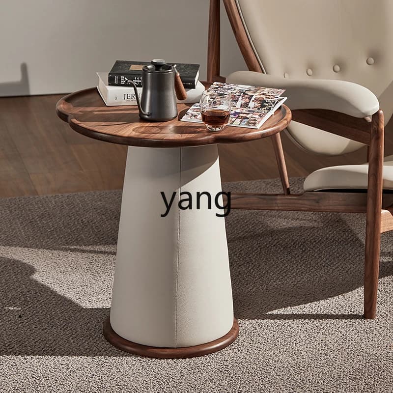 LTT solid wood corner few living room sofa side few modern simple small apartment household balcony small round few