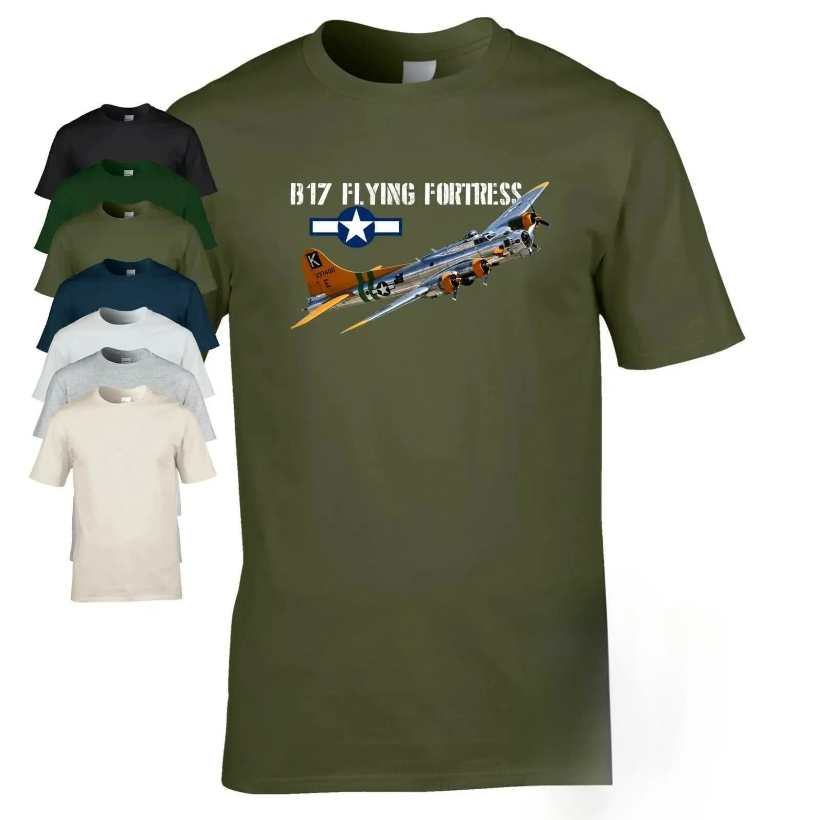 US Air Force B17 Flying Fortress Heavy Bomber Squadron T-Shirt. Premium Cotton Short Sleeve O-Neck Men's T Shirt New S-3XL