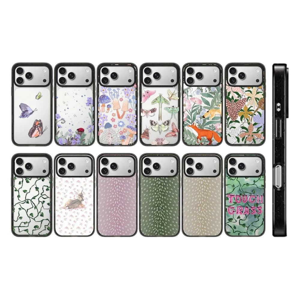 Vine Butterfly Impact Acrylic Black Border Magnetic Phone Case Cover for IPhone 12 13 14 15 16 17 Pro Max Case for IPhone 17 Air