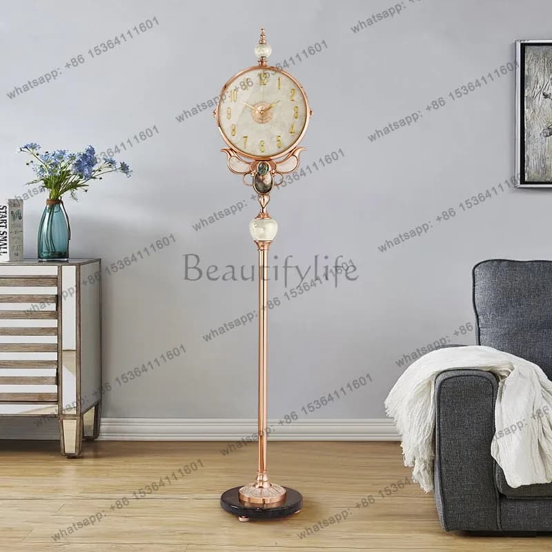 Factory DirectModern light luxury floor clock living room decoration home creative entrance quartz wall clock
