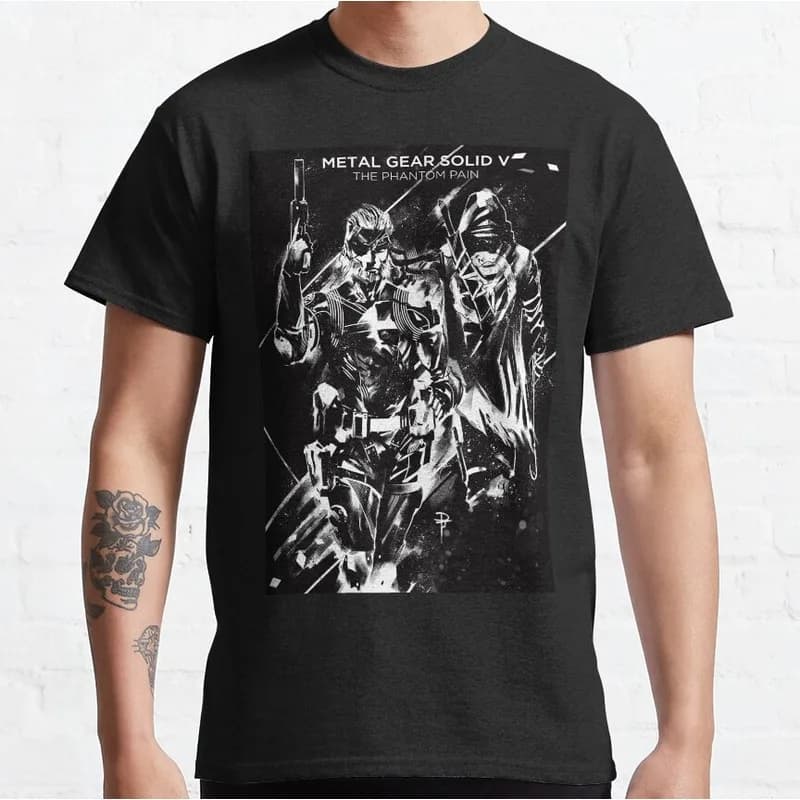 Metal Gear Solid MGS Game Merch T‑Shirt Gamer Fan Gift Unisex Cotton Short Sleeve Tees Solid Snake Graphic Print Streetwear Tops