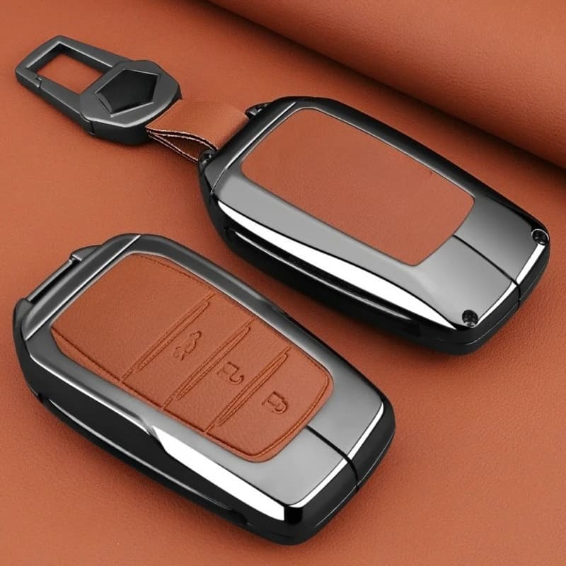 Premium Zinc Alloy Key Cover Case for Toyota Corolla/Roomy/Alphard/Raize/Aqua/Sienta - Protective Key Fob Shell Keychain