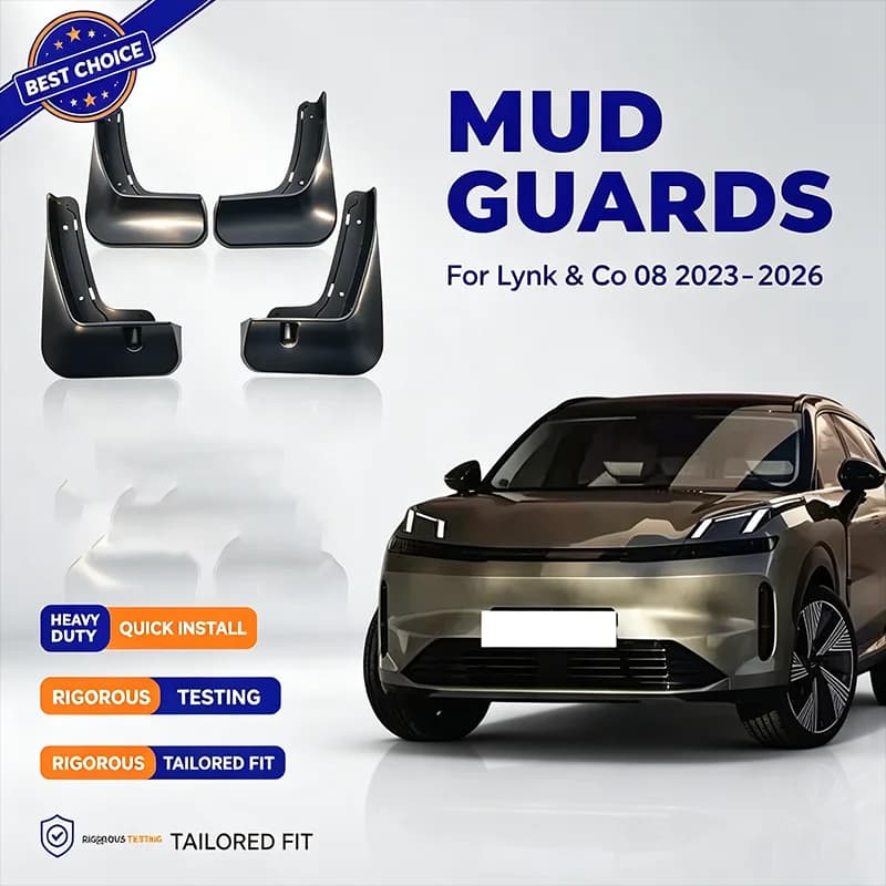 For Lynk Co 08 2023-2026 4PCS Mud Flaps Splash Guards Front Rear Wheel Fender Mudguards Car Exterior Protection Accessories