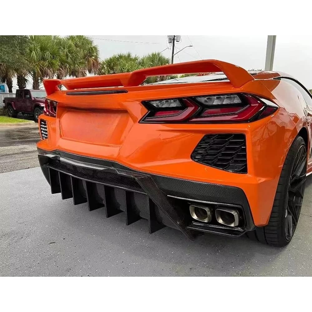 Carbon Fiber Rear Diffuser for Chevrolet Corvette C8 2019 Rear Bumper