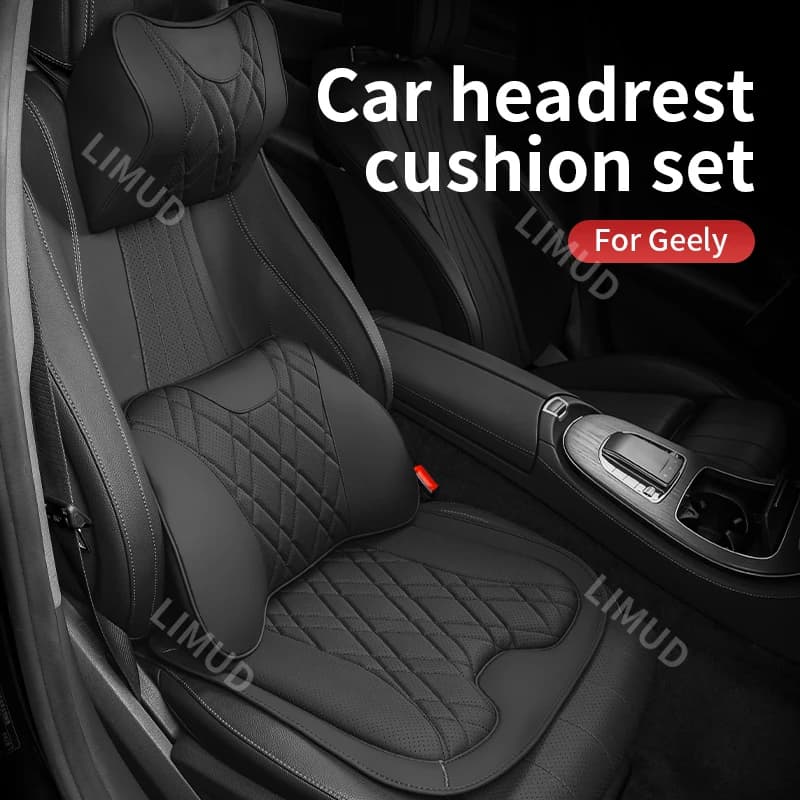 Car Backrest Waist Cushion For Geely Belgee X50 Coolray Monjaro Tugella Grand Koleos Azkarra EX5 Riddara RD6 ForCars Accessories