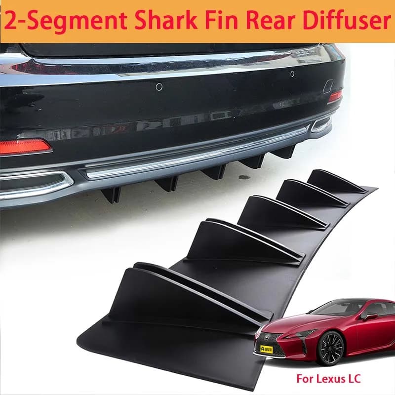 For Lexus LC Shark Fin Rear Diffuser Split Chassis Spoiler Auto Aerodynamic Parts Aerodynamic Modification