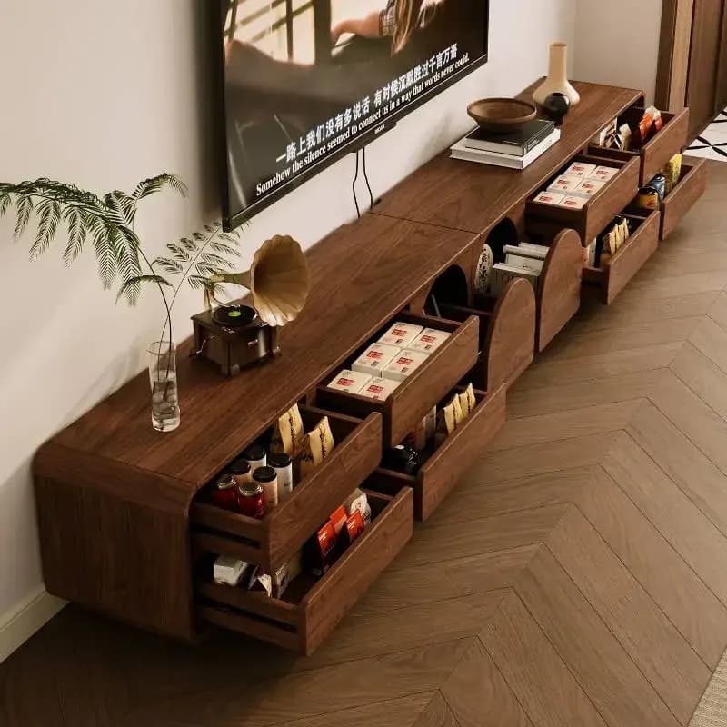 Oak Minimalist Distinctive Tv Cabinet Reliable Rustic Contemporary Versatile Tv Cabinet Meuble Sejour Entertainment Furniture