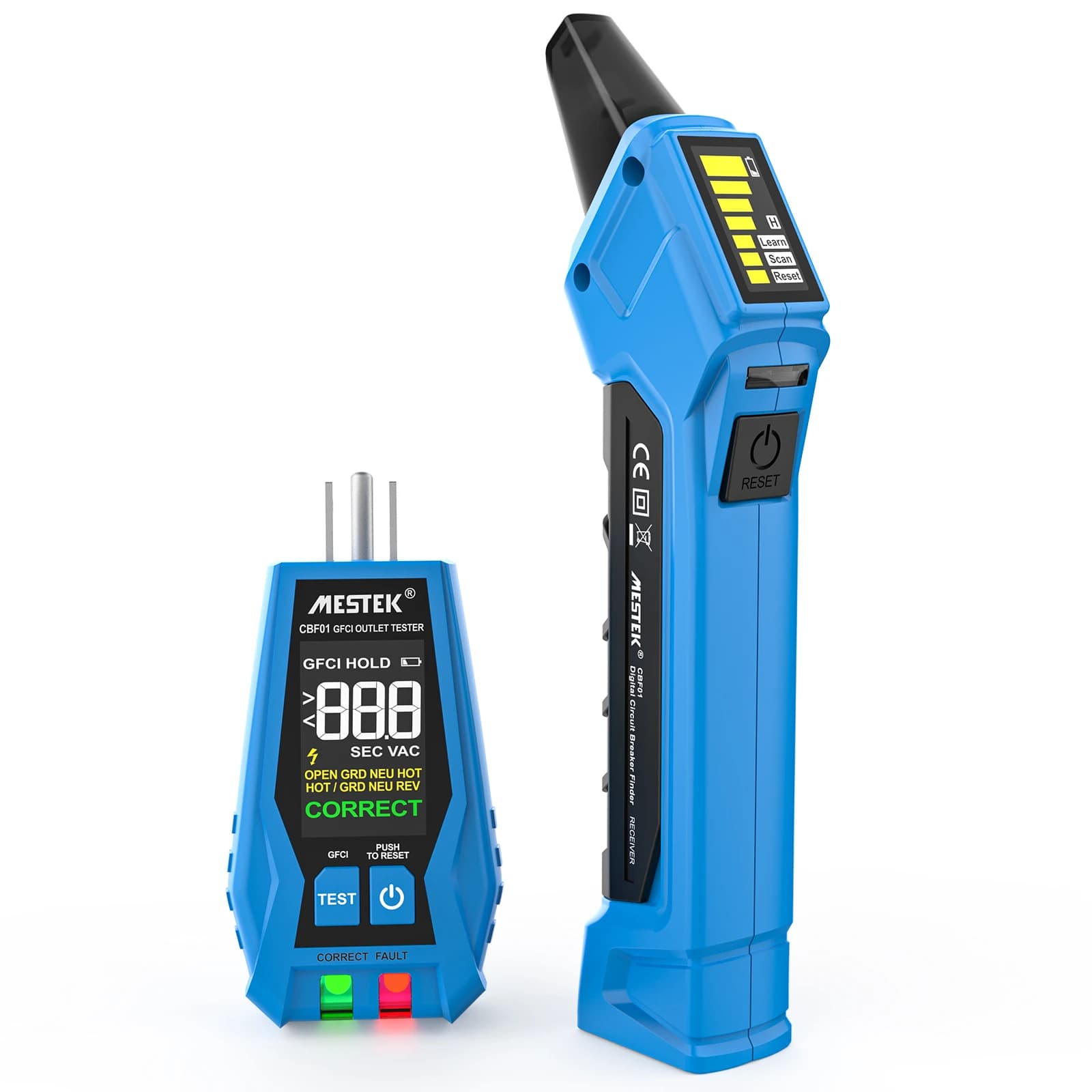 CBF01 90-120v Ac Circuits Digital Circuit Breaker Finder with Digital Receiver and GFCI Circuit Tester