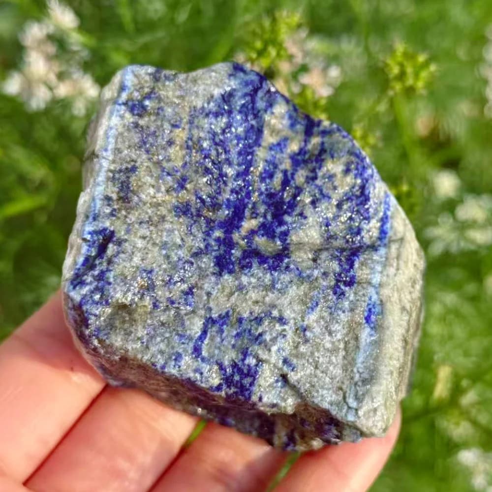 Raw Natural Afghanistan Lapis Lazuli Crystal Rough Stone High Blue Energy Crystal Chakra Balance Reiki Healing Collectible Gift