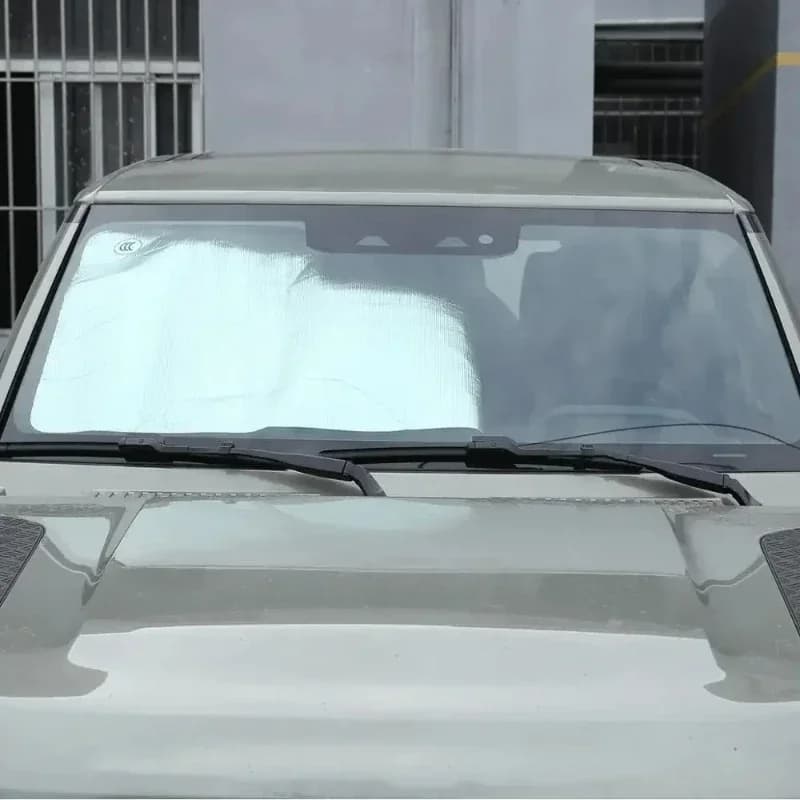 For Land Rover Defender 90 110 130 2004-2025 Aluminum Foil Silver Car Front Windshield Sun Shade Cover Interior Accessories