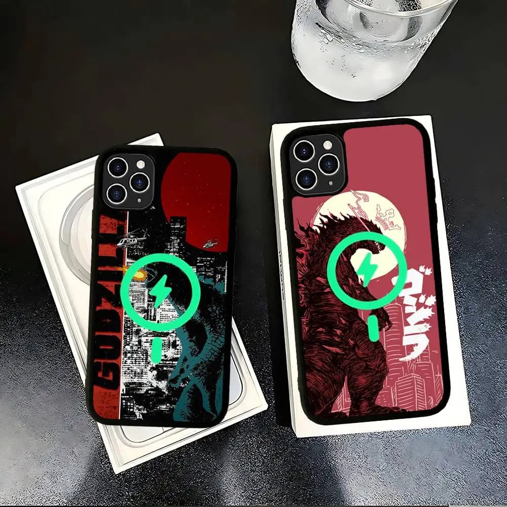 Japan Monster G-Godzillas Magnetic Wireless Phone Case For iPhone 17 16 15 14 Plus 13 12 11 Pro Max