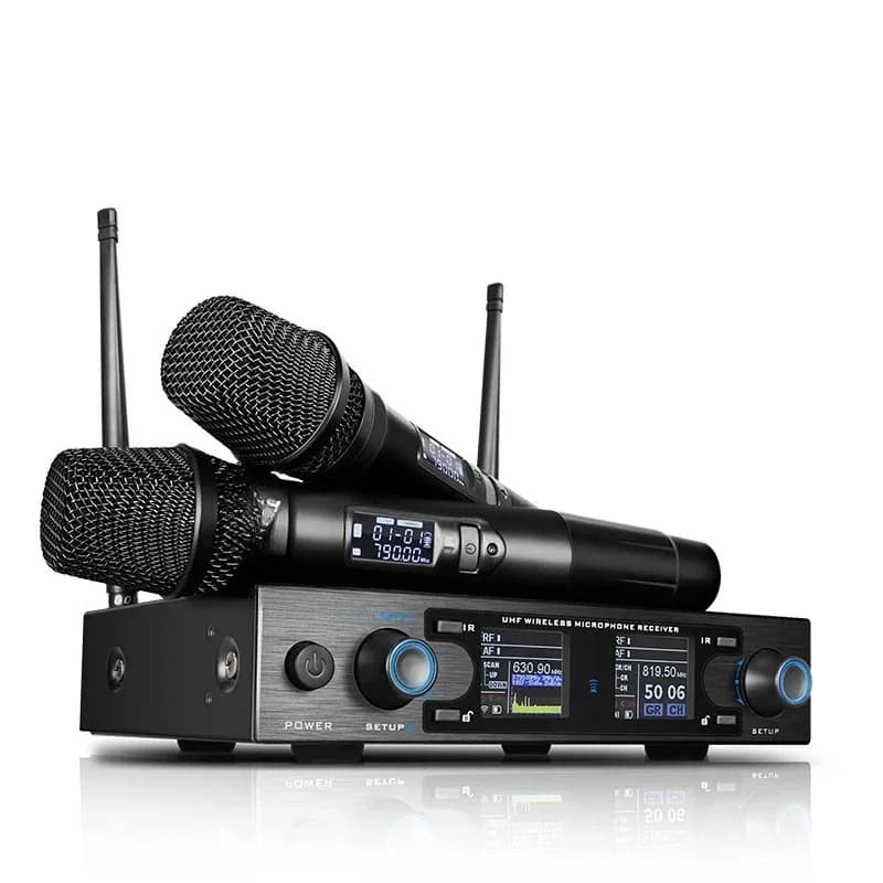 Rechargeable Handheld Design d733 Digital Professional UHF Wireless Microphone Mic System