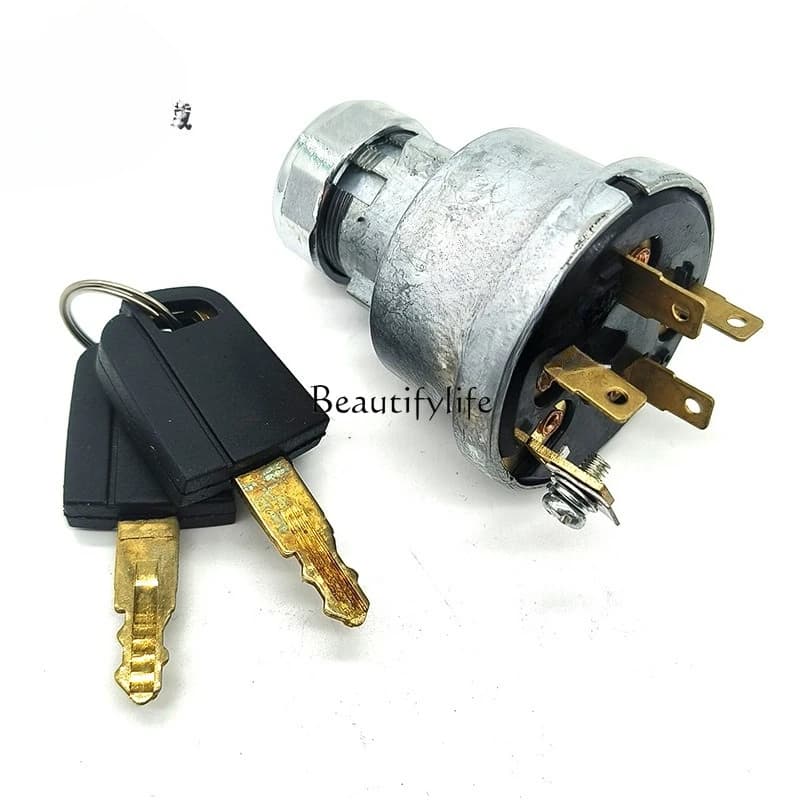 Excavator accessories for 3E-0156 E312 E320 E325B/C/D electric door lock ignition switch lock head 5 wires