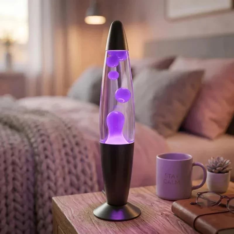 Lava Lamp Metal Base EU Plug Volcano Liquid Mood Light For Bedroom Table Party Centerpiece Home Office Gift For Teens Women