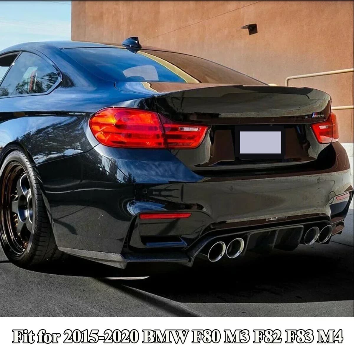 MagicKit PSM Style 3PCS Rear Diffuser Lip Glossy Black For BMW F80 M3 F82 M4 2015-2020