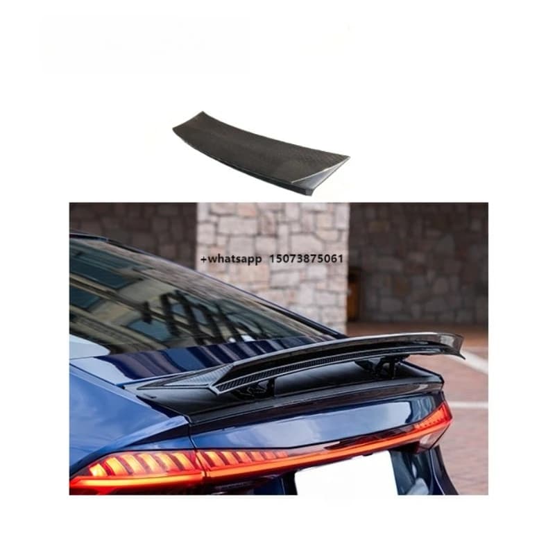 Dry Carbon Fiber Electric Rear Spoiler Wing Universal Trunk Spoiler for 2019-2023  A7/S7 C8 Cars Single Deck Replacement