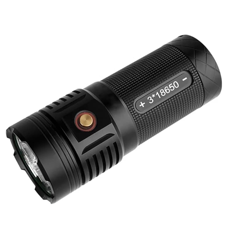 8000 mm Super Bright Light Emitting Diode Flashlight White SST40 Light Emitting Diode Flashlight 600 meters range USB flash