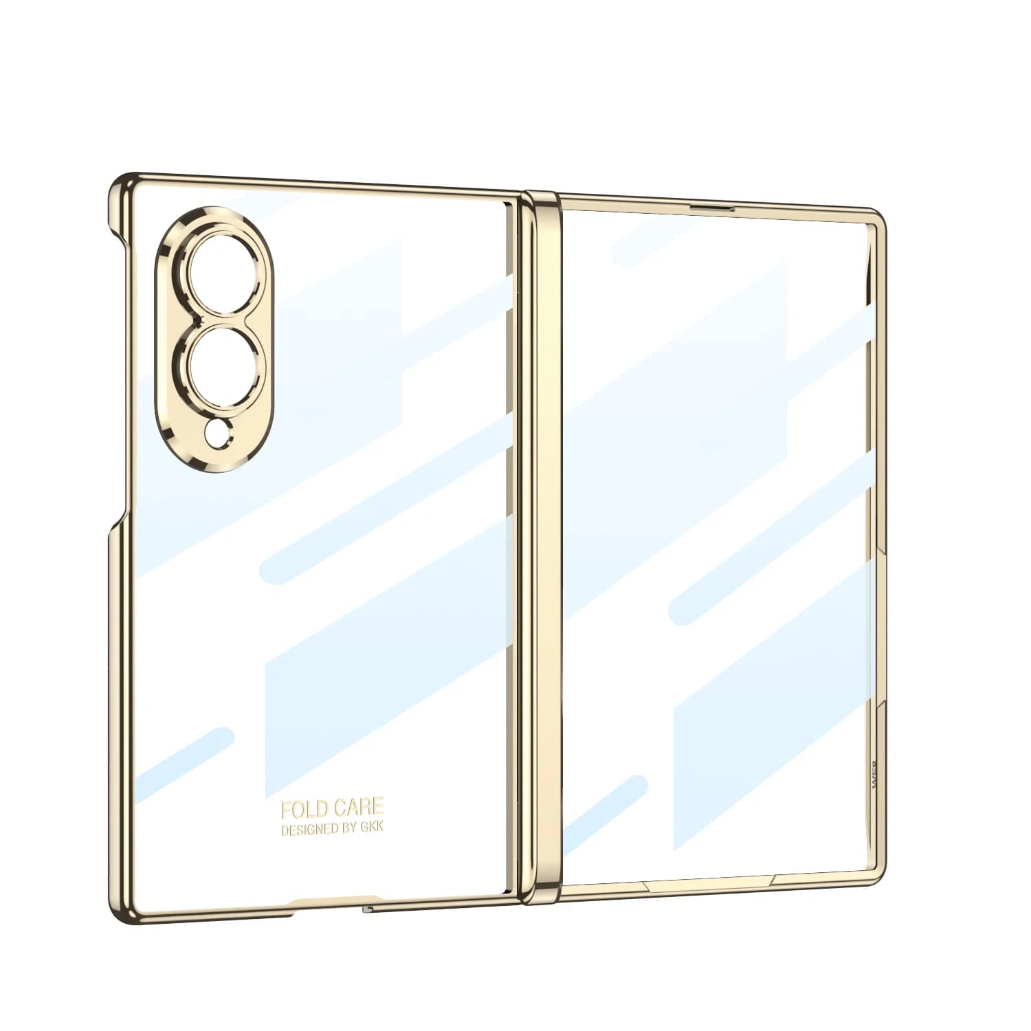 For Samsung Galaxy Z Fold 8 Wide Case Luxury Electroplated Transparent Hinge With Mirror Film Shockproof Back Cover Accessories