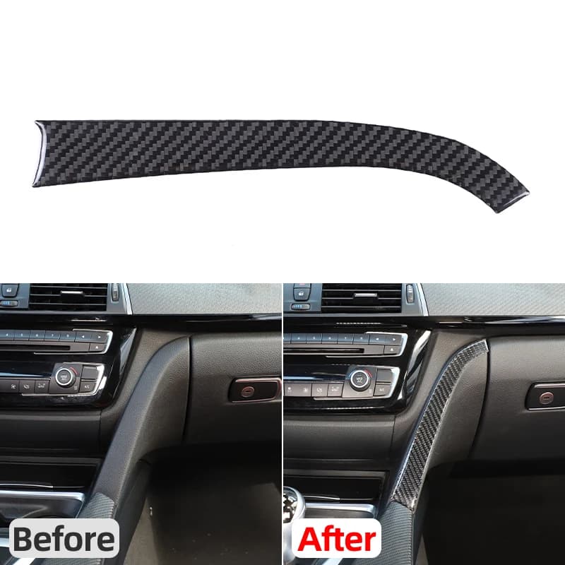 For BMW  M3 M4 3 /4 Series F30 F80 F82 F83 13-19 Car Carbon Fiber Center Gear Shift Panel Cover Trim Interior accessories