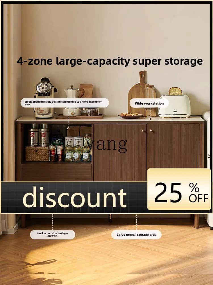 LMM dining side cabinet integrated storage against the wall New Chinese living room storage cabinet