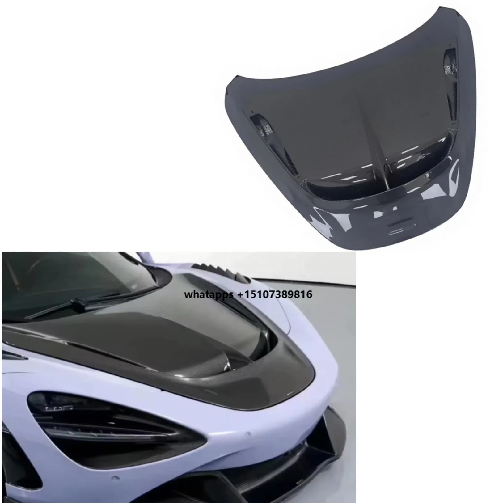 High Quality VORSTEINE-R Style Carbon Fiber Engine Hood Factory Direct Sales for McLaren 720S