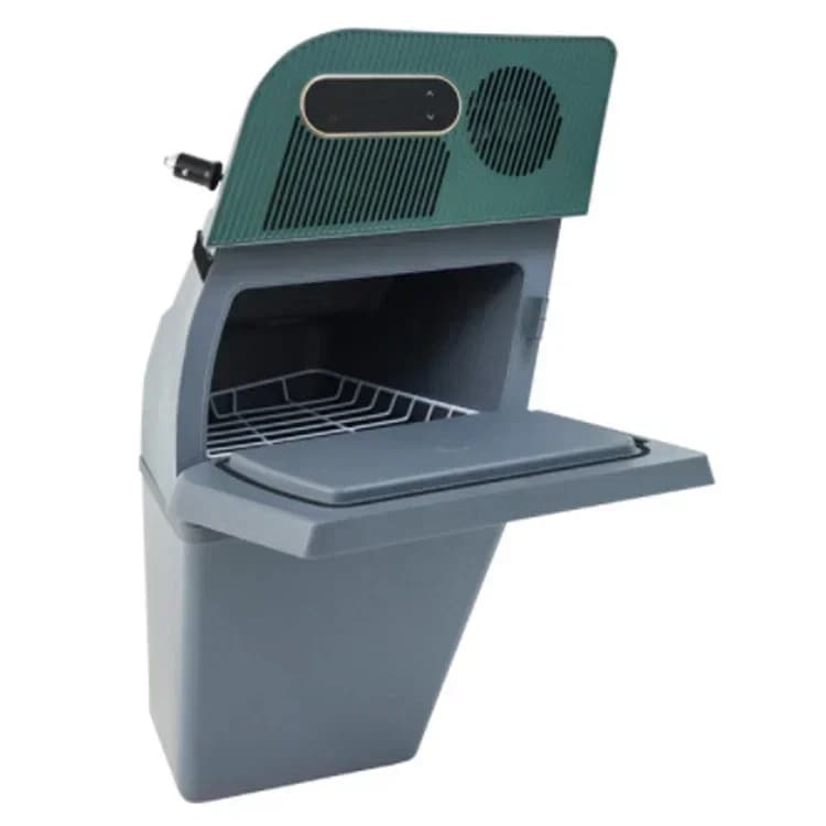 Dual zone 15L green black portable refrigeration compressor electric for non-destructive installation of Tesla Model Y luggage H