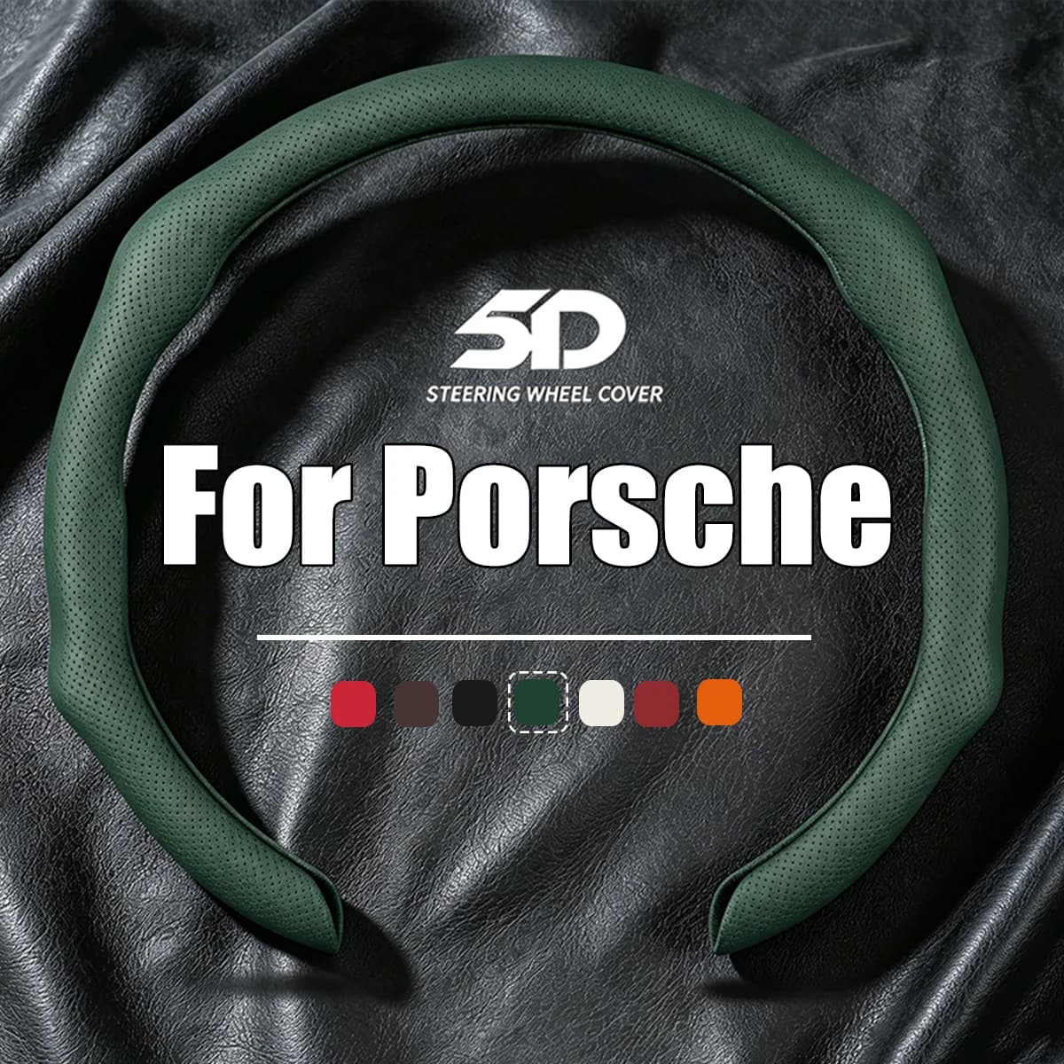 NAPPA Premium Car Steering Wheel CoverFor Porsche Cayenne Panamera Macan Taycan Boxster Cayman Breathable Non-slip Accessories
