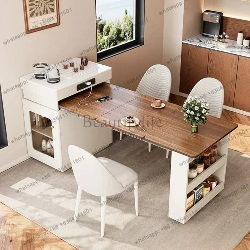 FG Wooden Homestay Dining Tables Retro Cream Style Kitchen Luxury Dining Tables Nordic Design Home Furniture Mesa De Jantar Lsdt