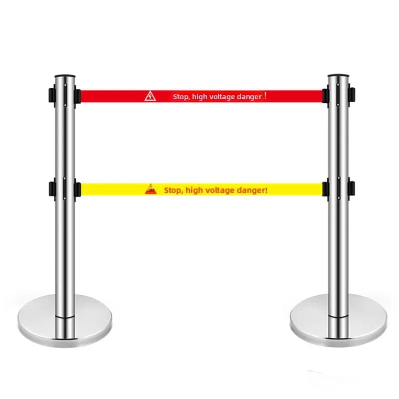 【Professional Use】Warning Tape-style Retractable Fence 3.5m Double-layer Isolation Tape Warning Line Queuing Column Safety Guard
