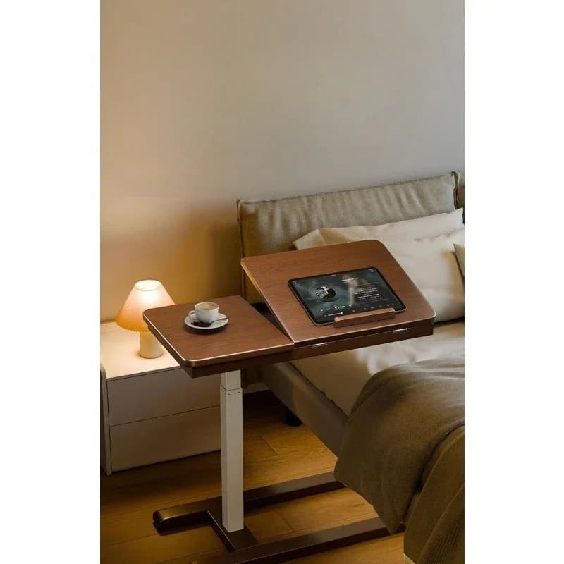 Solid wood desk, movable wheelchair lift table, tiltable table