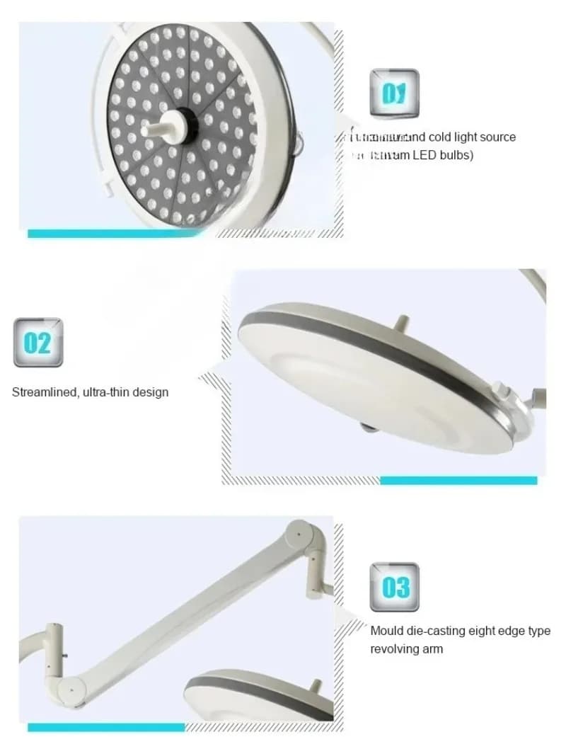 HE-L500 Ceiling Type Surgical Light Single Head Shadowless Lamp Medical Operating Theater Lighting