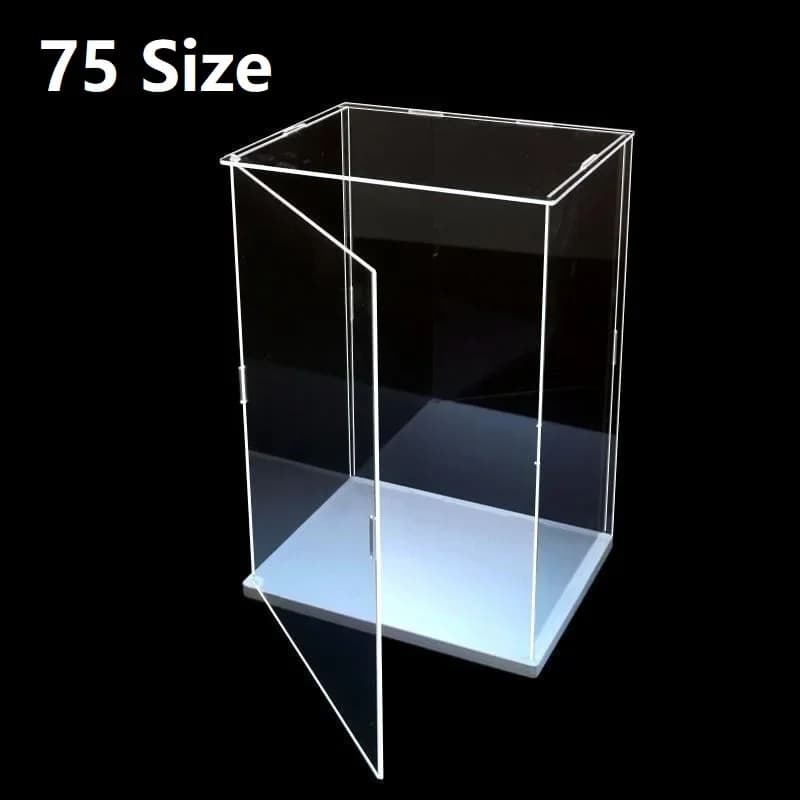 Custom Size Acrylic Display Box Openable Handmade Model Storage for Blind Box Toys Transparent Collectible Showcase Cabinet
