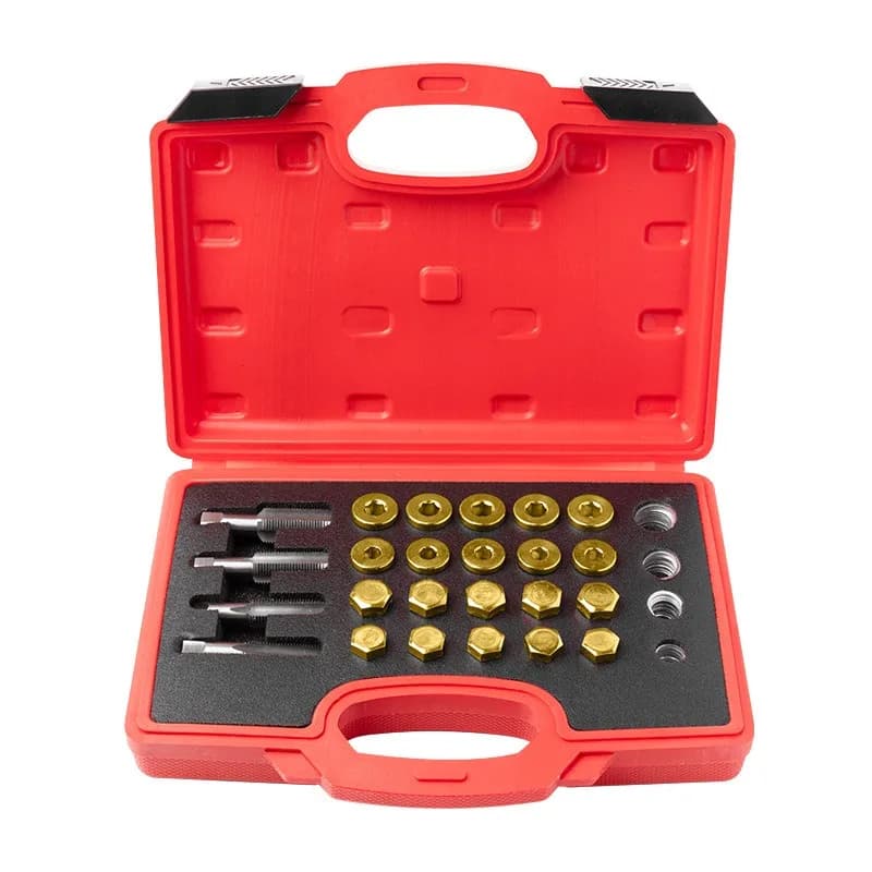 64 pieces Automotive pan oil drain screws Special tools for slippery tooth repairpan thread repair bottom screws