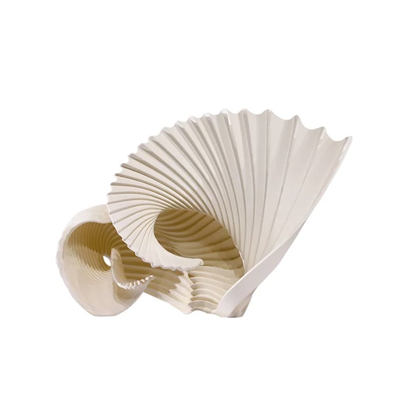 ※a Creative 3D Print Fiberglass Resin Statues Minimalist Wave Design Art Decor for Luxury Villa