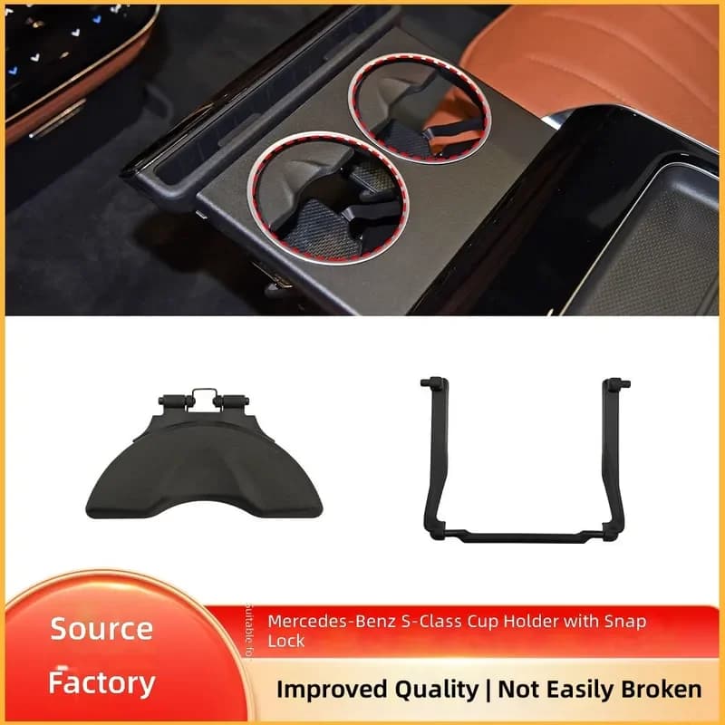 For Mercedes Benz E Class W214 S Class W223 GLC W254 Rear Cup Holder Buckle Pad Teacup Mat Interior Accessories