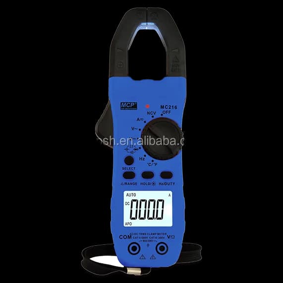 MC216 DIGITAL AC DC TRUE RMS CLAMP METER RESITANCE CAPACITANCE FREQUENCY TEMPERATURE
