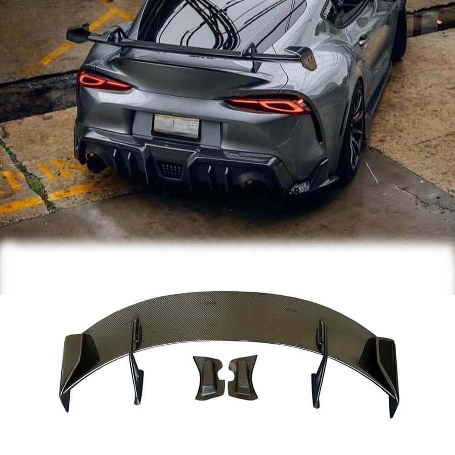 For Gr Supra A90 A91 Mk5 Dry Carbon Fiber AD Style Rear Wing Spoiler Lip Wings Body Kit Car Accessories