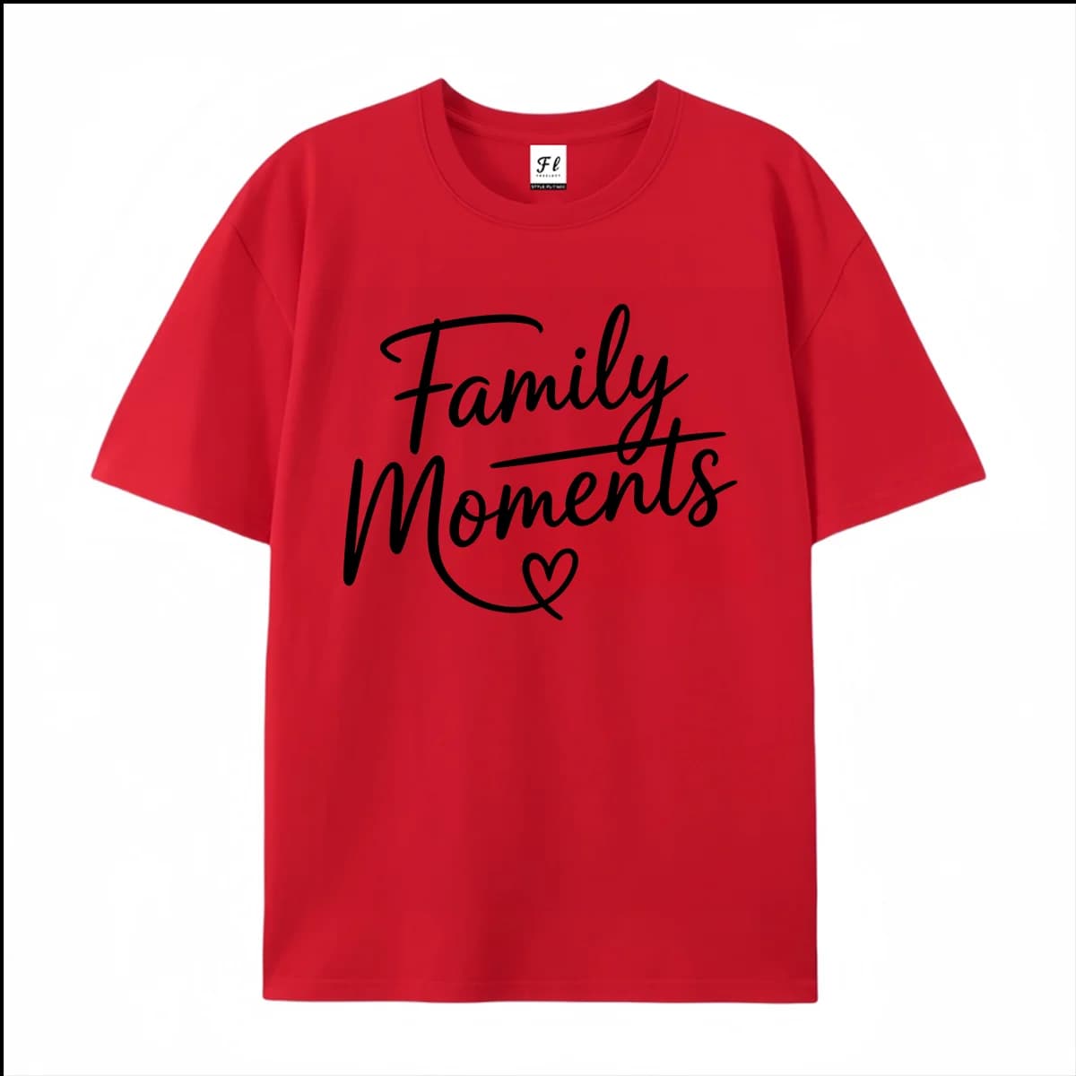 Women Men Family Moments Handwritten Script Graphic T Shirt Summer  Short Sleeve Cotton Tee Sweet Heart Letter Print Fashion Top