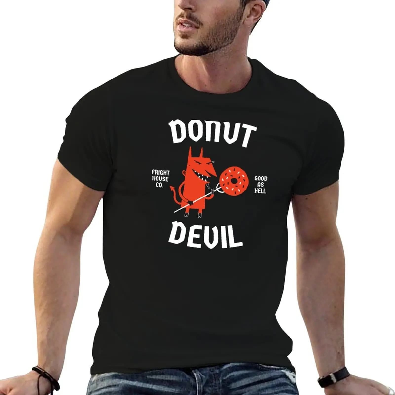 Donut Devil (Darker Apparel) T-Shirt graphic t shirt vintage anime figures funny t shirts for men