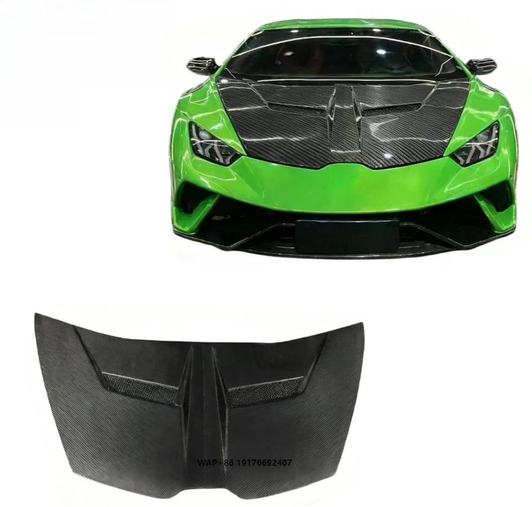 For Huracan LP580 LP610 Upgrade Perfect Quality V Style Dry Carbon Fiber Hood Bonnet Body Kit