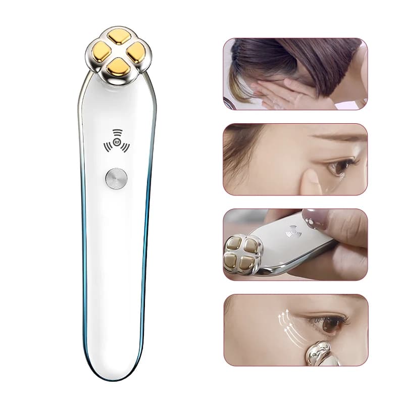 Portable Micro Vibration Mini Electric RF Beauty Facial Eye Contour Massage Magic Wand Device
