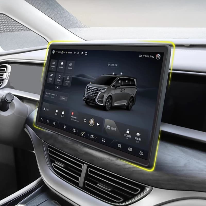 For DENZA D9 2022-2025 Central Control Navigation Screen Protector Cover Silicone Frame Car Interior Modified Accessories