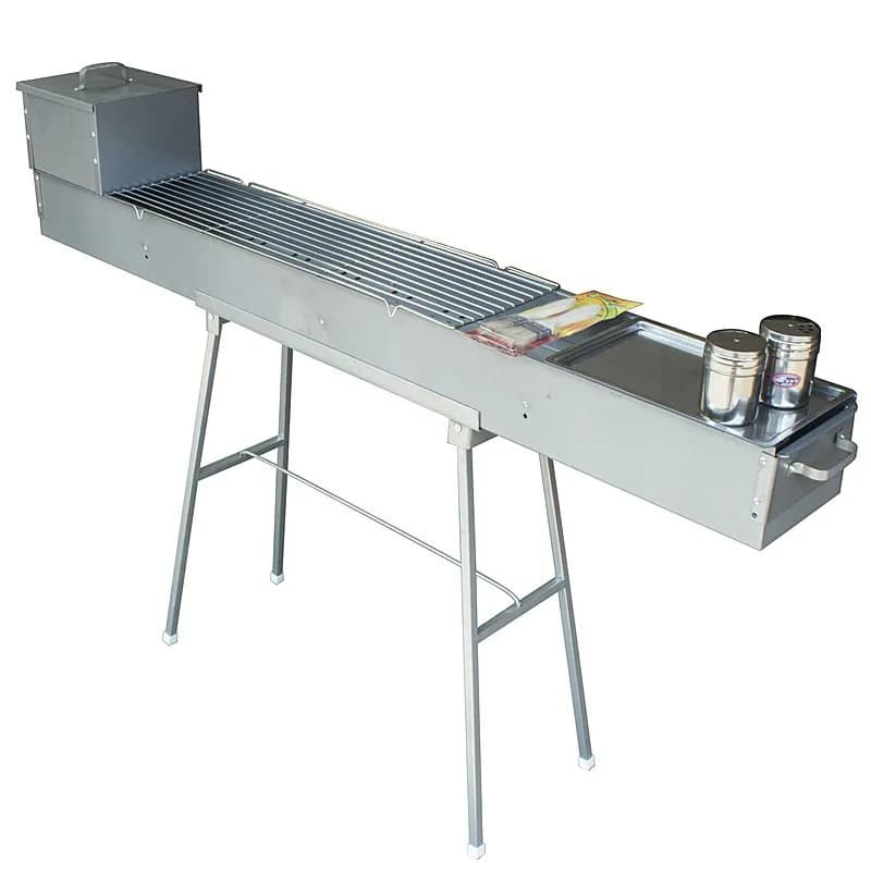 Butterfly grill grill commercial 1.5 meters long inner width 18 cm outdoor thickened charcoal grill equipment