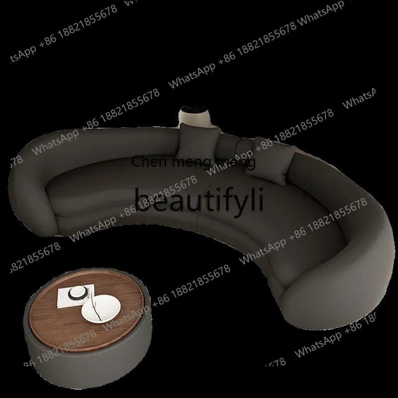 N178 G Italian light luxury semi-circular curved sofa special-shaped senior designer beauty salon hotel lobby lounge area recept