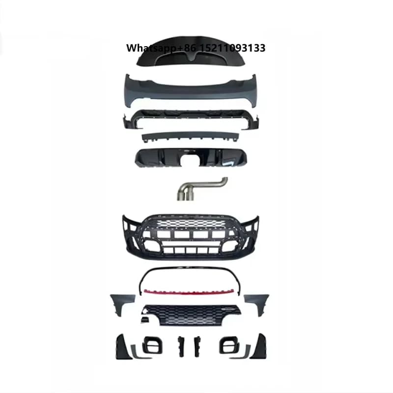 2022 Facelift PP Body Kits Front Bumper Rear Diffuser Exhaust Pipe Rear Spoiler for JCW MINI F55/F56/F57